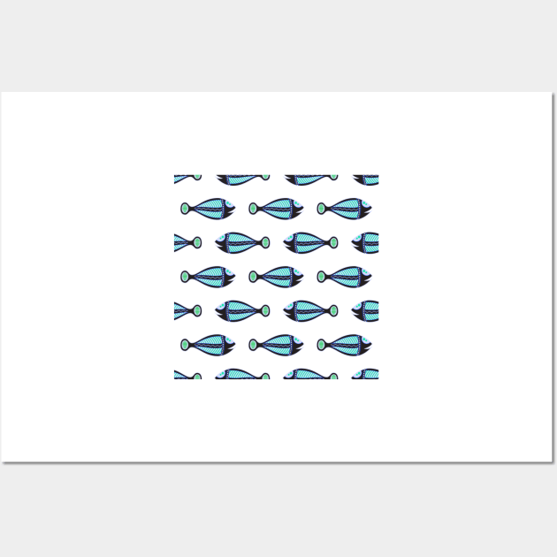 Abstract aboriginal art fish Pattern Wall Art by bougieFire